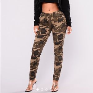 Fashion Nova camo joggers